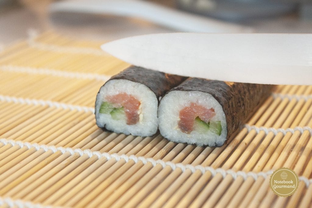 Decoupe des minis makis