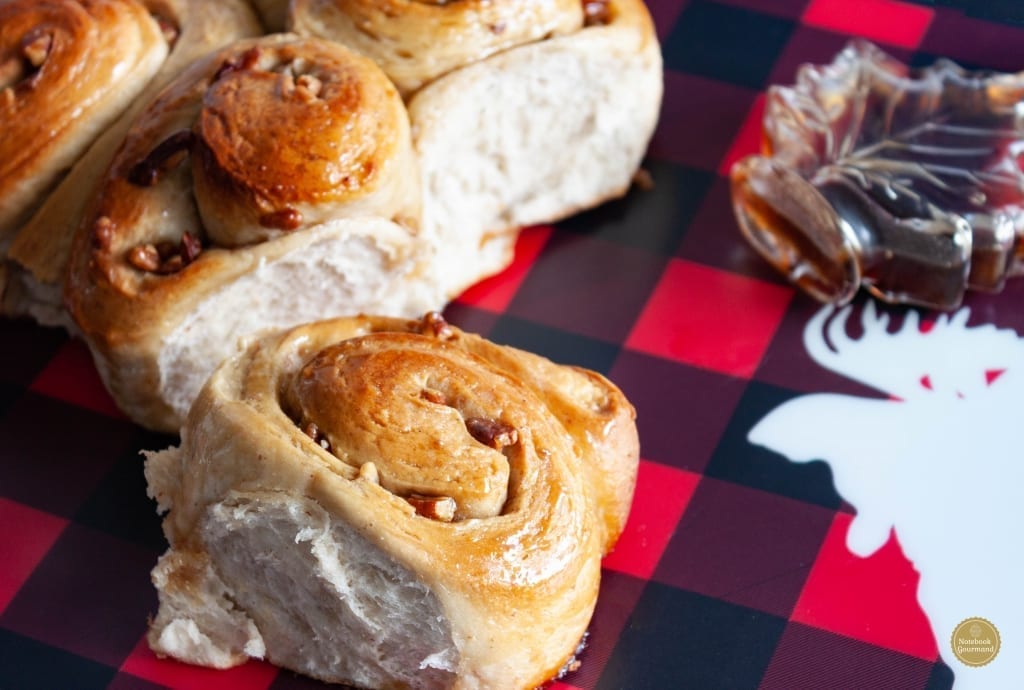 Brioche moelleuse sirop d'érable et pacages