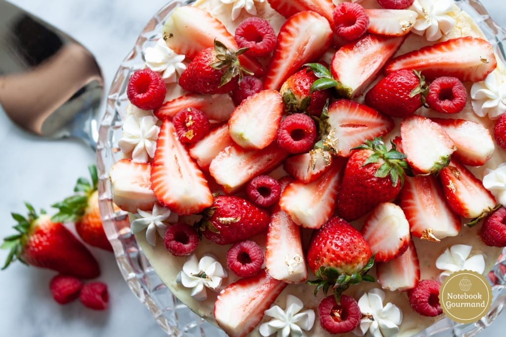 Decoration Fraisier creme diplomate