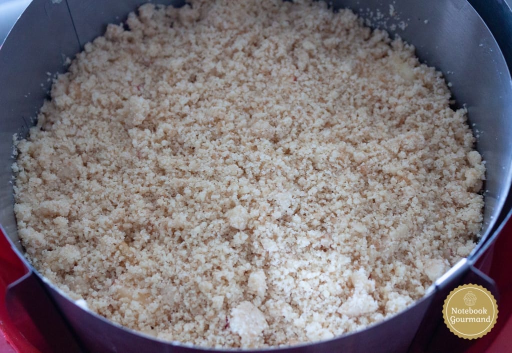 Gateau pommes crumble avant cuisson