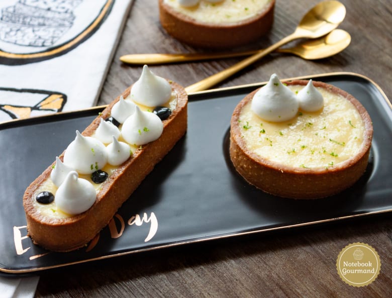 Tarte Citron Yuzu Au Praliné Sésame Noir